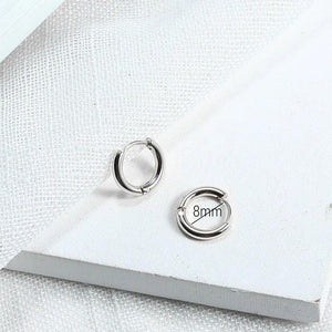 G23 Titanium Hoop Earrings 8-12mm Dangle Lightweight Hypoallergenic