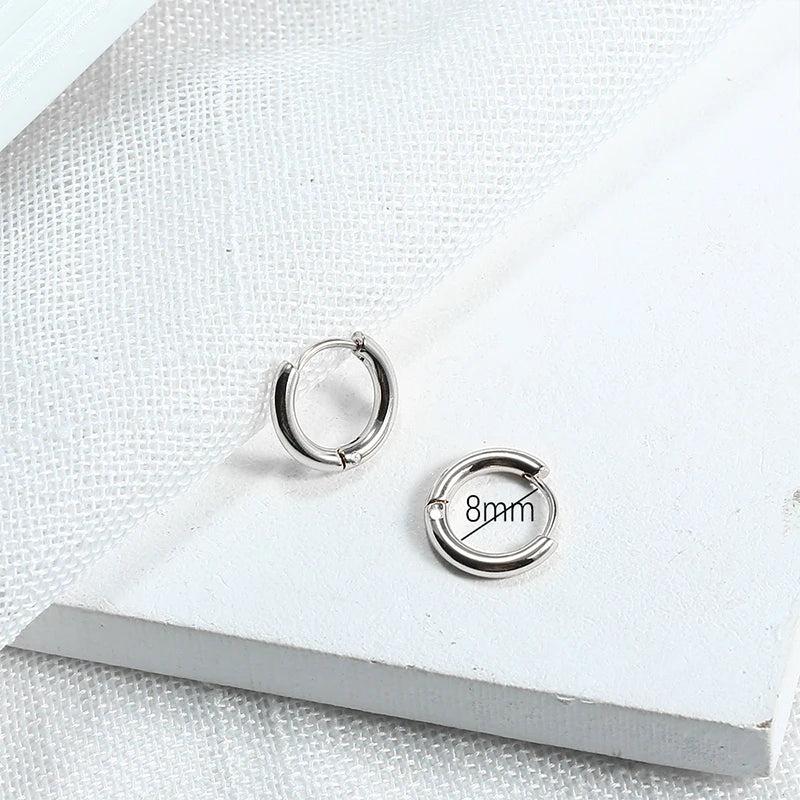 G23 Titanium Hoop Earrings 8-12mm Dangle Lightweight Hypoallergenic