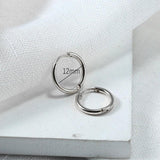 G23 Titanium Hoop Earrings 8-12mm Dangle Lightweight Hypoallergenic