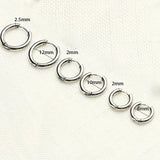 G23 Titanium Hoop Earrings 8-12mm Dangle Lightweight Hypoallergenic