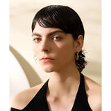 Colorful Hoop Earrings Natural Stone 18k Plated High Jewelry
