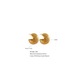 Vintage Stainless Steel Hoop Earrings for Women