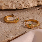 Stainless Steel Hoop Earrings Plated Round Earings
