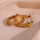 Stainless Steel Hoop Earrings Plated Round Earings
