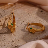 Stainless Steel Hoop Earrings Plated Round Earings