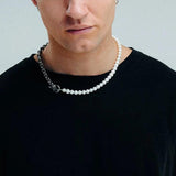 Stainless Steel Chain Necklace with Toggle Clasp, Men's Jewelry