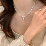 925 Silver Pearl Necklace Fine Jewelry Wedding Gift