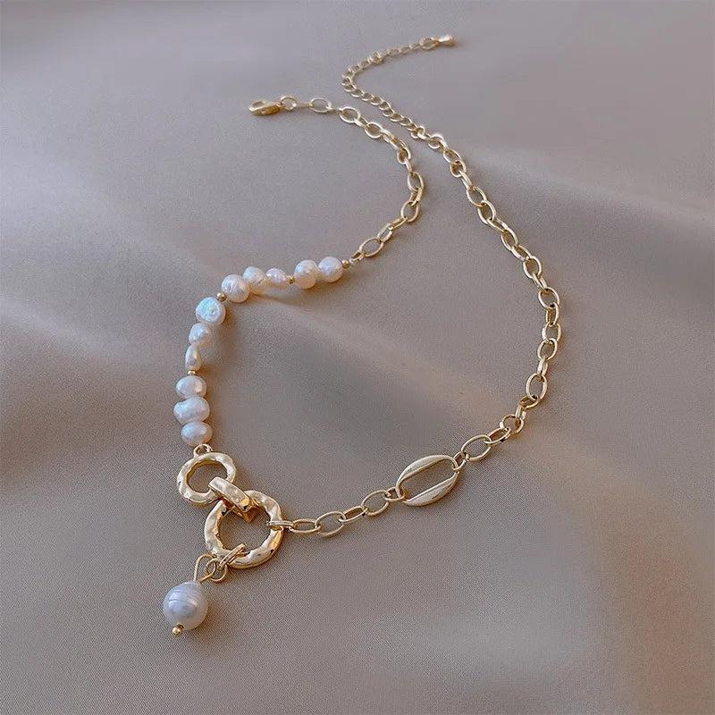 Baroque Freshwater Pearl 14K Filled Necklace Bridal Wedding Jewelry
