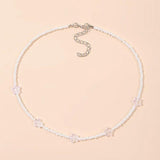 Boho Y2k Rice Beads Woven Heart Necklace for Women