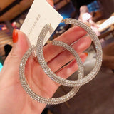 Crystal Circle Hoop Earring for Women Party Wedding