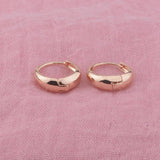 FJ 6mm Women Girls 585 Rose Smart Hoop Daily Earrings