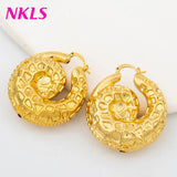 Ethiopia Dubai Big Earrings For Women 18k Hoop Earrings Party Brazil