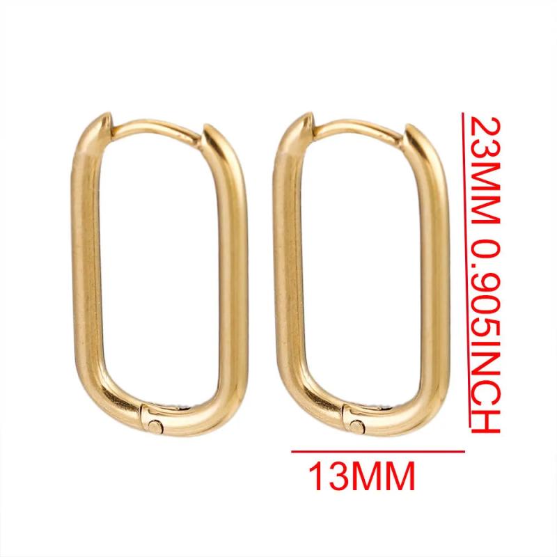 6pcs Stainless Steel Earrings Ear Hooks Gold-Plate Hoop Findings