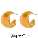 316l Stainless Steel C Shape Geometric Earrings for Women