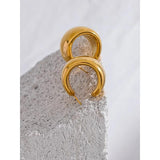 316l Stainless Steel C Shape Geometric Earrings for Women