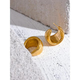 316l Stainless Steel C Shape Geometric Earrings for Women