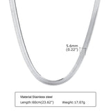 Men's Stainless Steel Snake Chain Necklace 5.6mm Choker Collar Gift