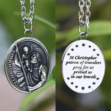 St Christopher Pendant Necklace Stainless Steel Chain