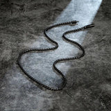 Vintage Oxidized 3mm Link Chain Necklace For Men