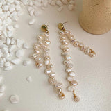 Bohemia Style Freshwater Pearl Earrings for Travel