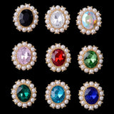 10 Pcs Pearl Edge Diamond Buckle Hair Clothing Bag Accessories DIY