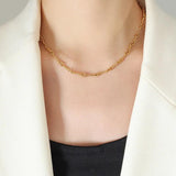 Women's Stainless Steel Necklace Bracelet Set Gift