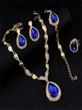 Sapphire Alloy Jewelry Set for Women