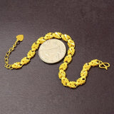 24K Clover Four Bracelet Engraved Pattern for Women