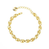 24K Clover Four Bracelet Engraved Pattern for Women