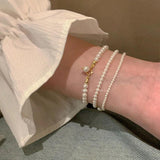 925 Silver Bead Pearl Chain Bracelets for Women
