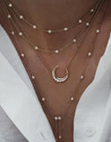 Vintage Multi-Element Crystal Necklace For Women Boho Layer