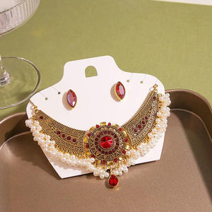 Vintage Crystal Water Drop Wedding Jewelry Set