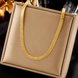316L Stainless Steel Snake Chain Necklace Bracelets For Women Girl