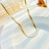 316L Stainless Steel Snake Chain Necklace Bracelets For Women Girl