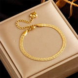 316L Stainless Steel Snake Chain Necklace Bracelets For Women Girl