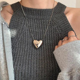 Heart Pendant Necklace For Women Sweet Temperament