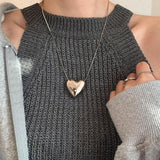 Heart Pendant Necklace For Women Sweet Temperament