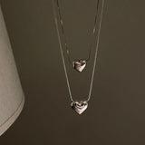 Heart Pendant Necklace For Women Sweet Temperament