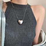 Heart Pendant Necklace For Women Sweet Temperament