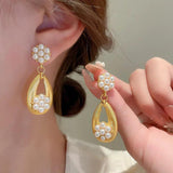 Medieval Pearl Flower Jewelry Set for Women