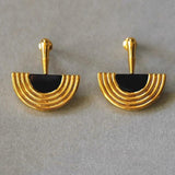 Bilandi Retro Half Round Geometric Drop Earrings for Women