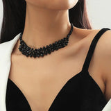 Crystal Choker Necklace Geometric Party Jewelry