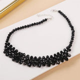 Crystal Choker Necklace Geometric Party Jewelry