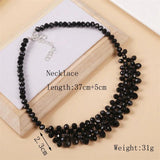 Crystal Choker Necklace Geometric Party Jewelry