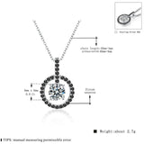 Fine Silver Black&White Stone Necklace Women P017