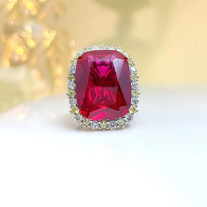 Ruby Red Corundum Jewelry Set for Women