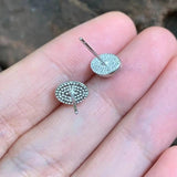 Lapis Lazuli Stud Earrings 925 Sterling Silver Vintage Femme Gift
