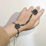 Kinel Gray Crystal Flower Vintage Jewelry Sets for Women