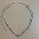 Zircon Necklace Women's Flash Crystal Clavicle Chain Jewelry