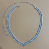 Zircon Necklace Women's Flash Crystal Clavicle Chain Jewelry